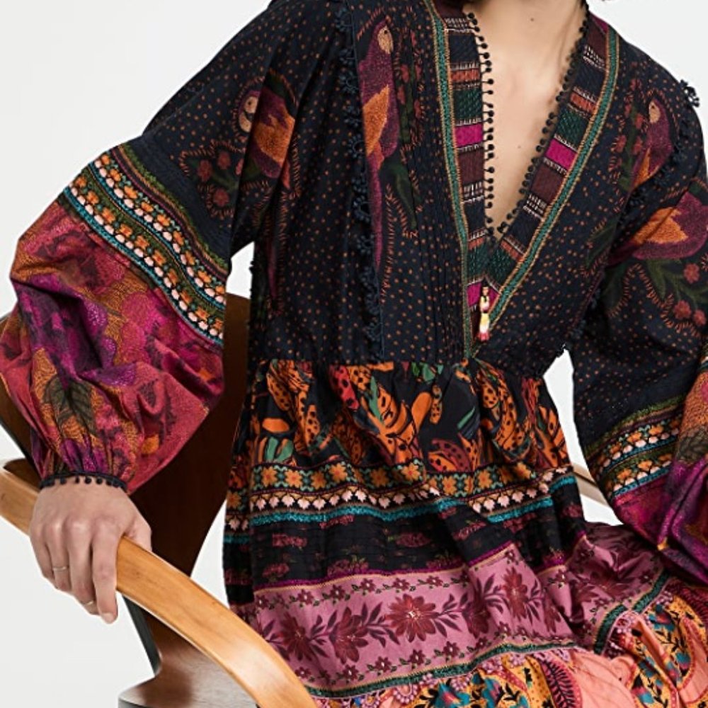 FARM Rio Mixed Patchwork Minidress